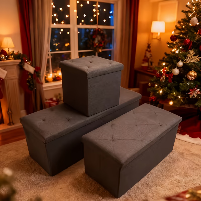 Gardening Tools And Uses - Heavy-Duty MULTI-PURPOSE Folding Storage Ottoman Bench