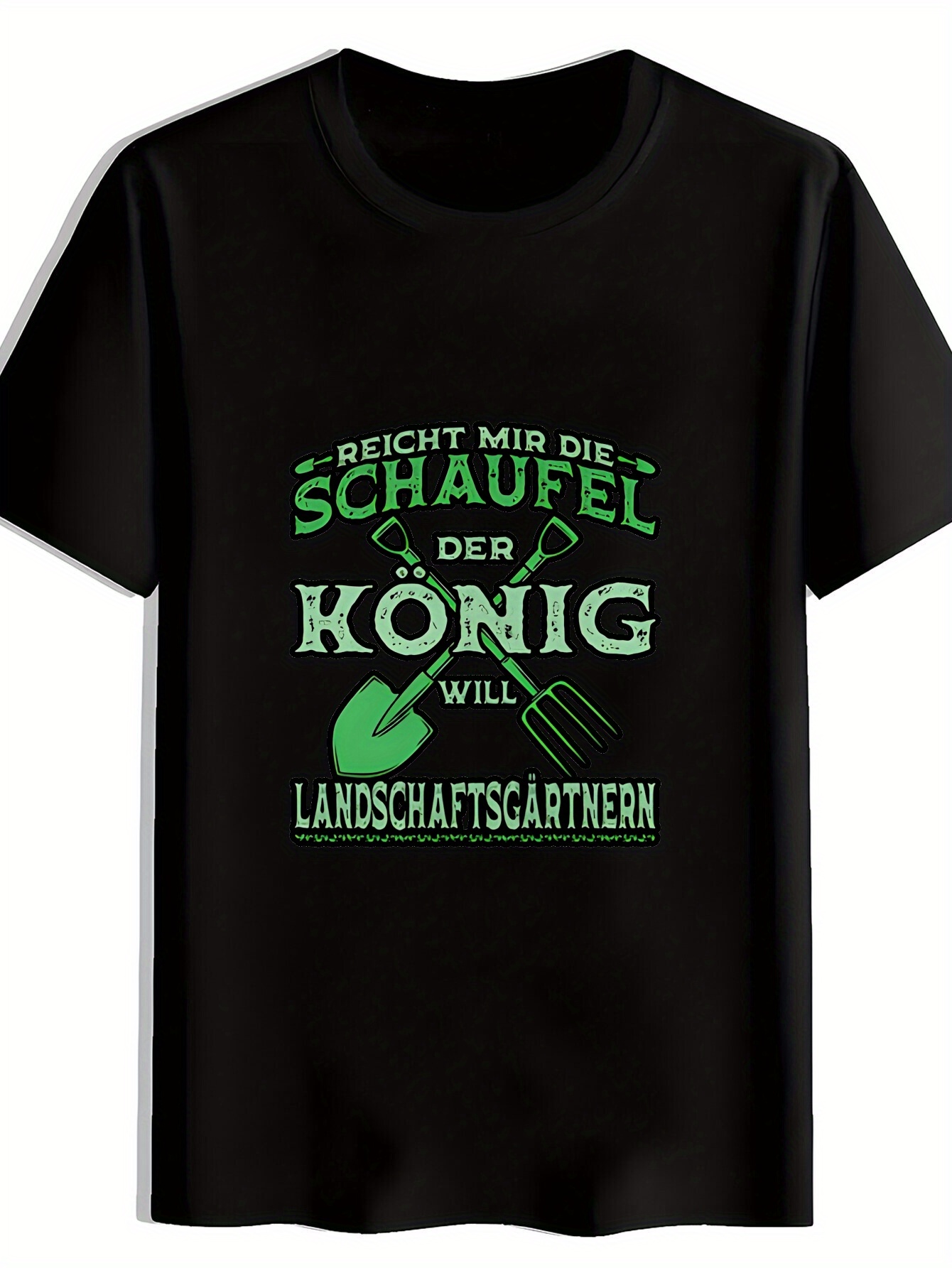 Gardening Tool - Men's casual short-sleeved T-shirt with black