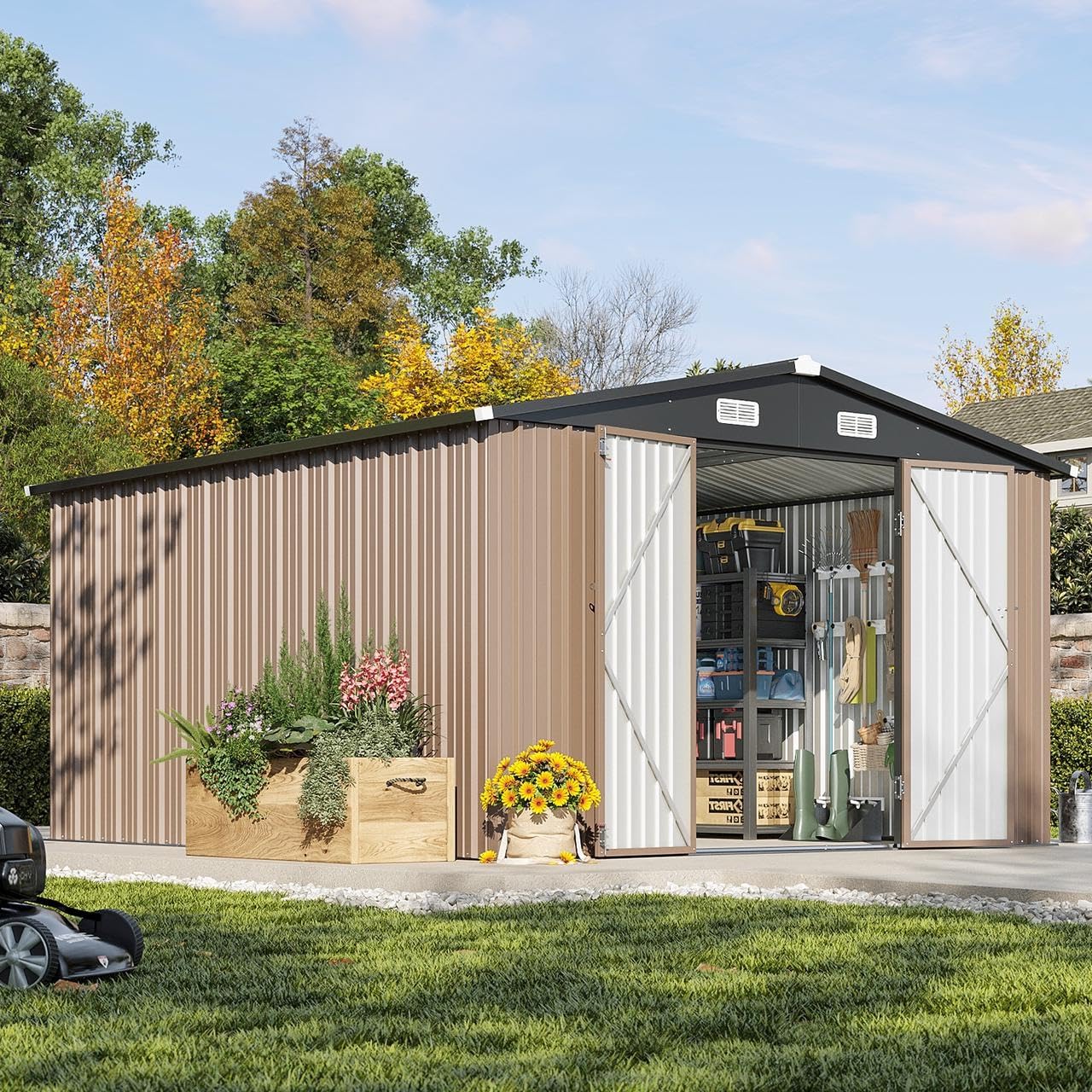 Gardening Tool - 10 x 12FT Outdoor Storage Shed