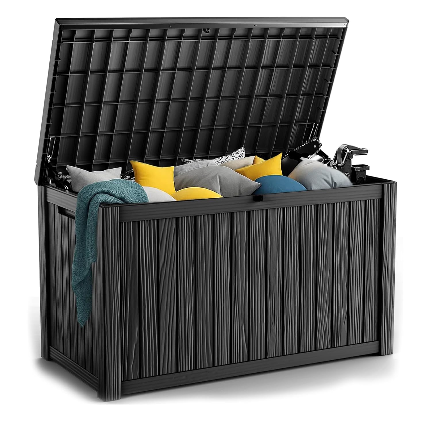 Gardening Tool - 180Gal Lockable Resin Deck Box Waterproof