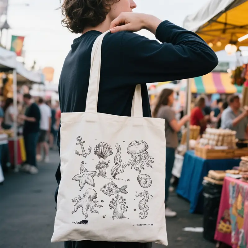 Green Line Floral Whale Canvas - Outdoor Planting Bag のレビューと価格