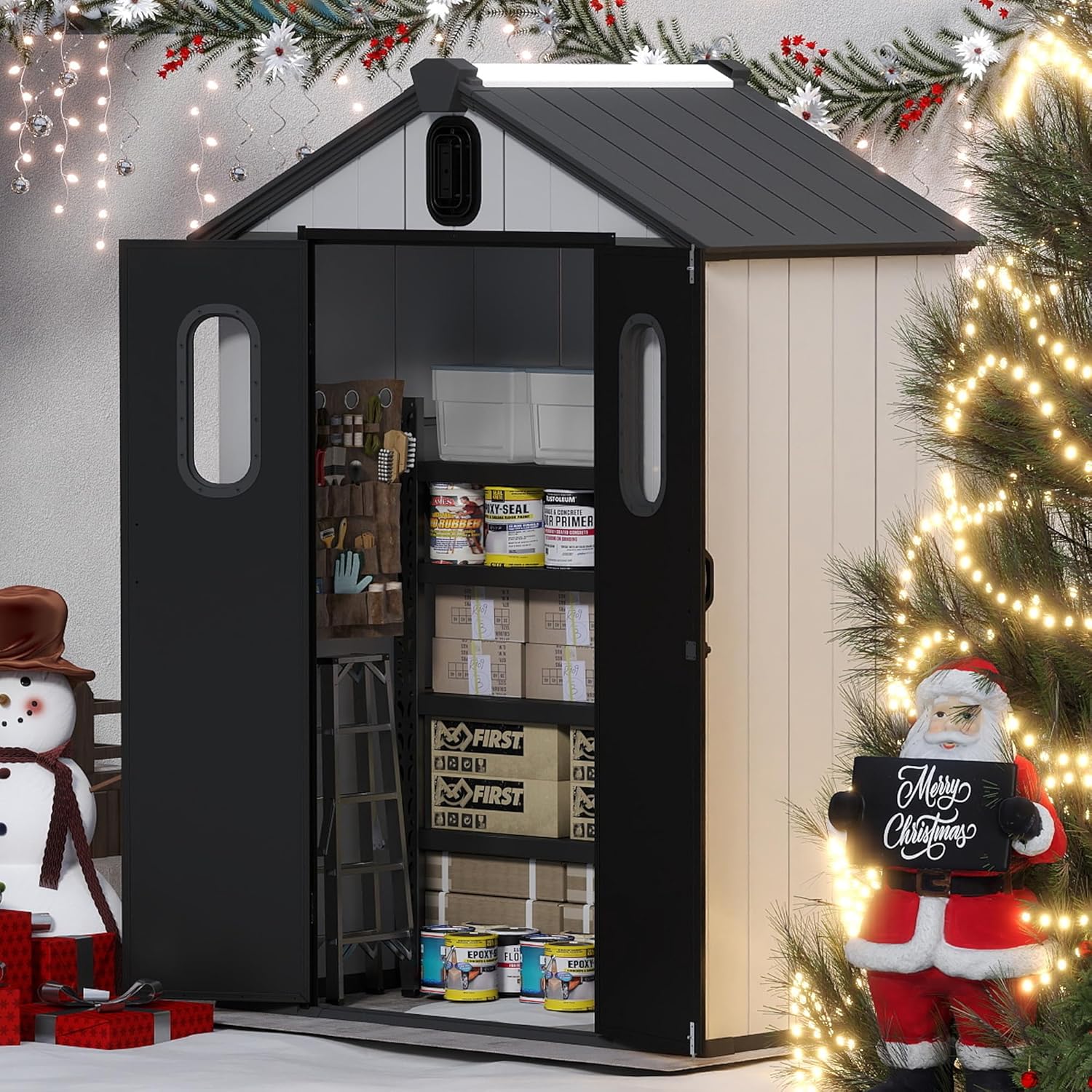 5x3 FT Resin Storage Shed All  - Gardening Tool のレビューと価格