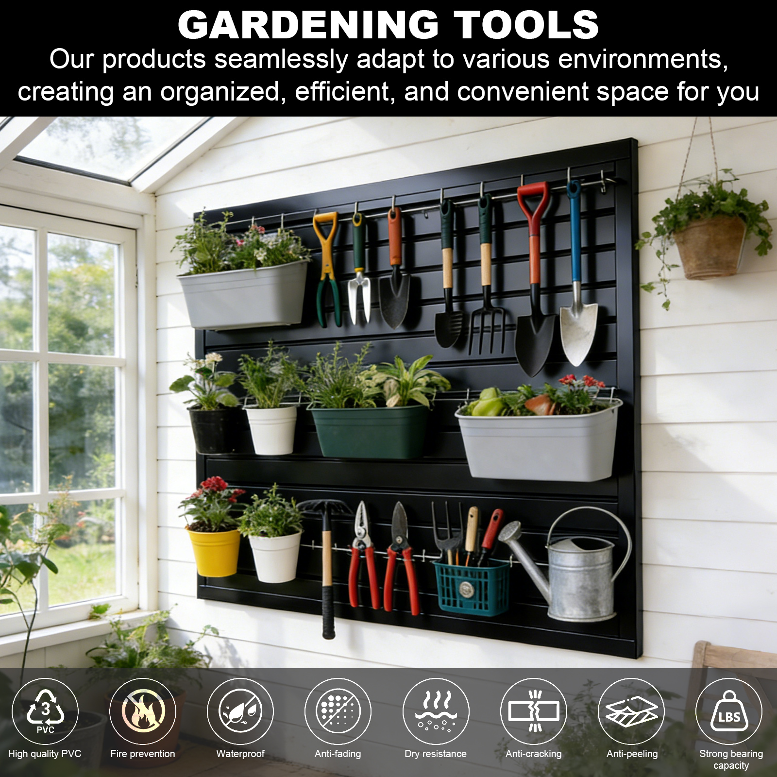 2Pcs PVC Slatwall Panels 4x8 F - Gardening Tools Organizer のレビューと価格