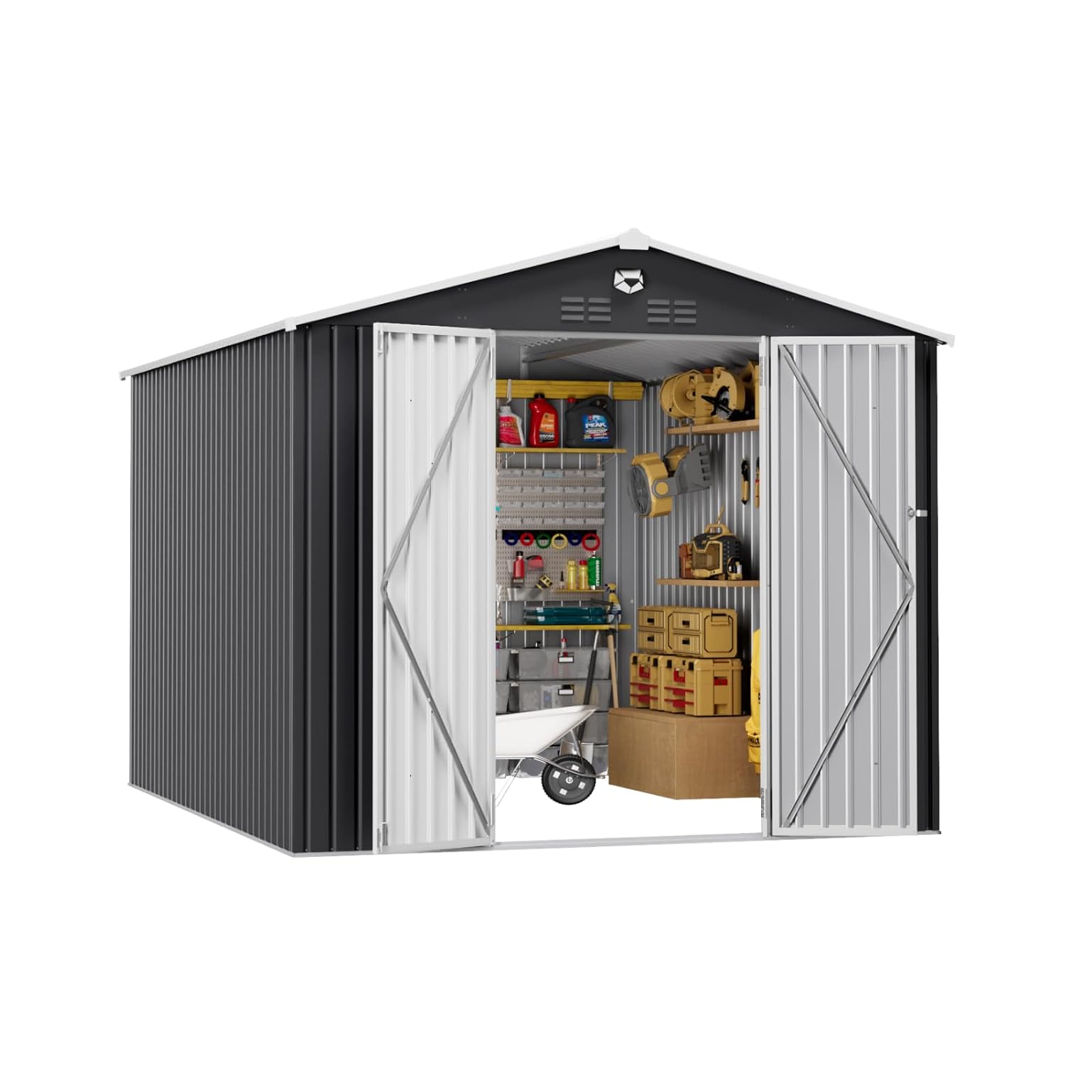 10x12 FT Metal Outdoor Storage - Gardening Tool のレビューと価格