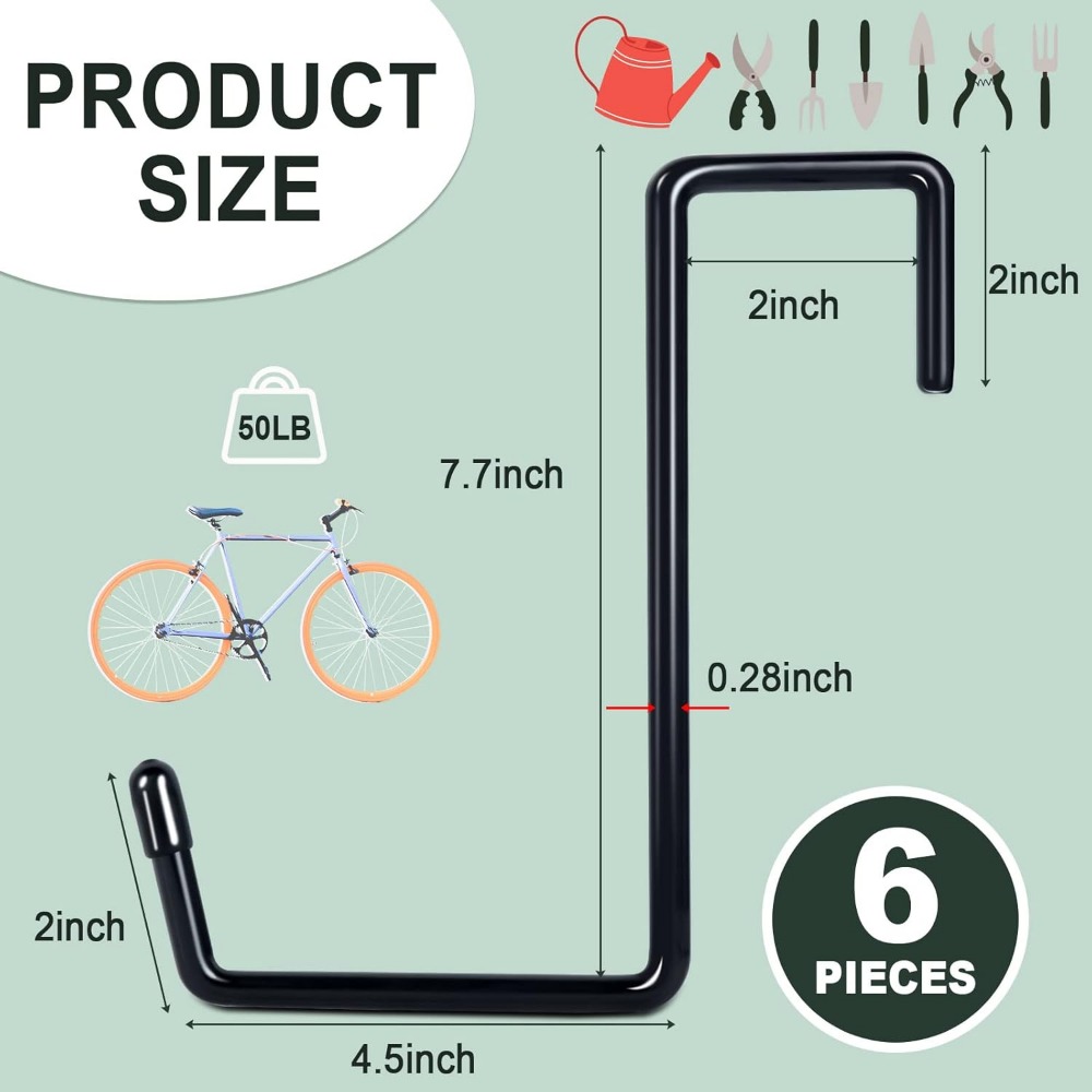 Larg 2/3/4/6/9 PCS Garage Hook - Gardening Tools Organizer のレビューと価格