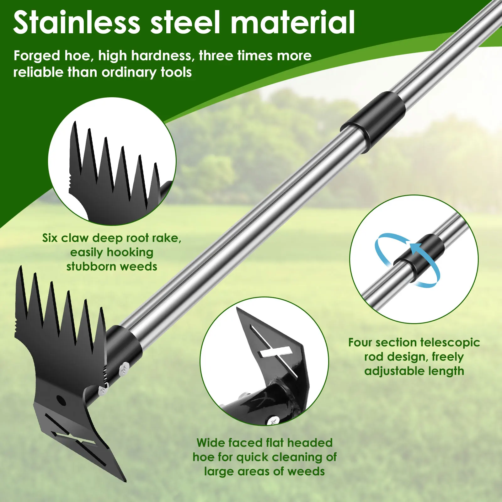 Garden Thatch Rake Stainless S - Gardening Tools To Remove Weeds のレビューと価格