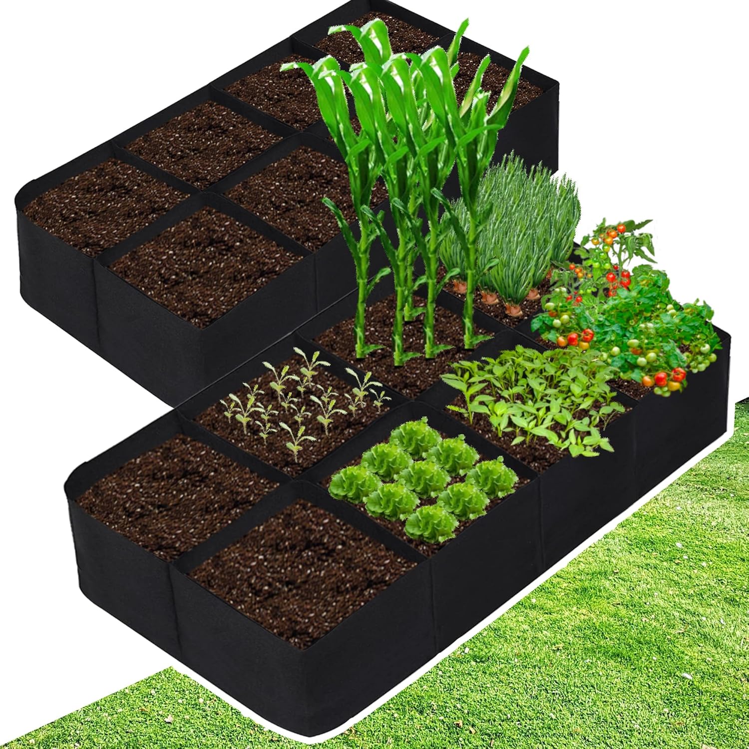 Fabric Raised Garden Bed, 2Pac - Grow Bags のレビューと価格