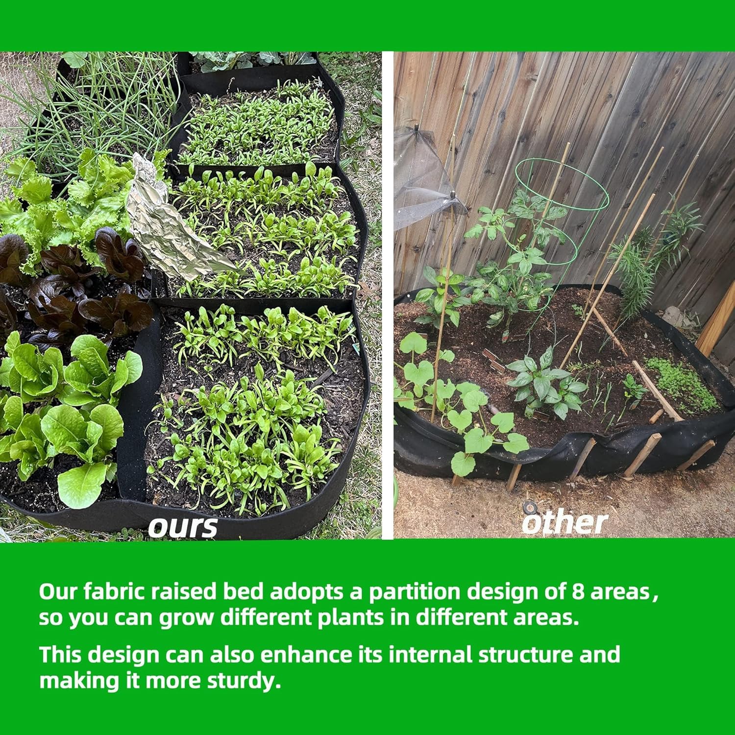 Fabric Raised Garden Bed, 2Pac - Grow Bags のレビューと価格