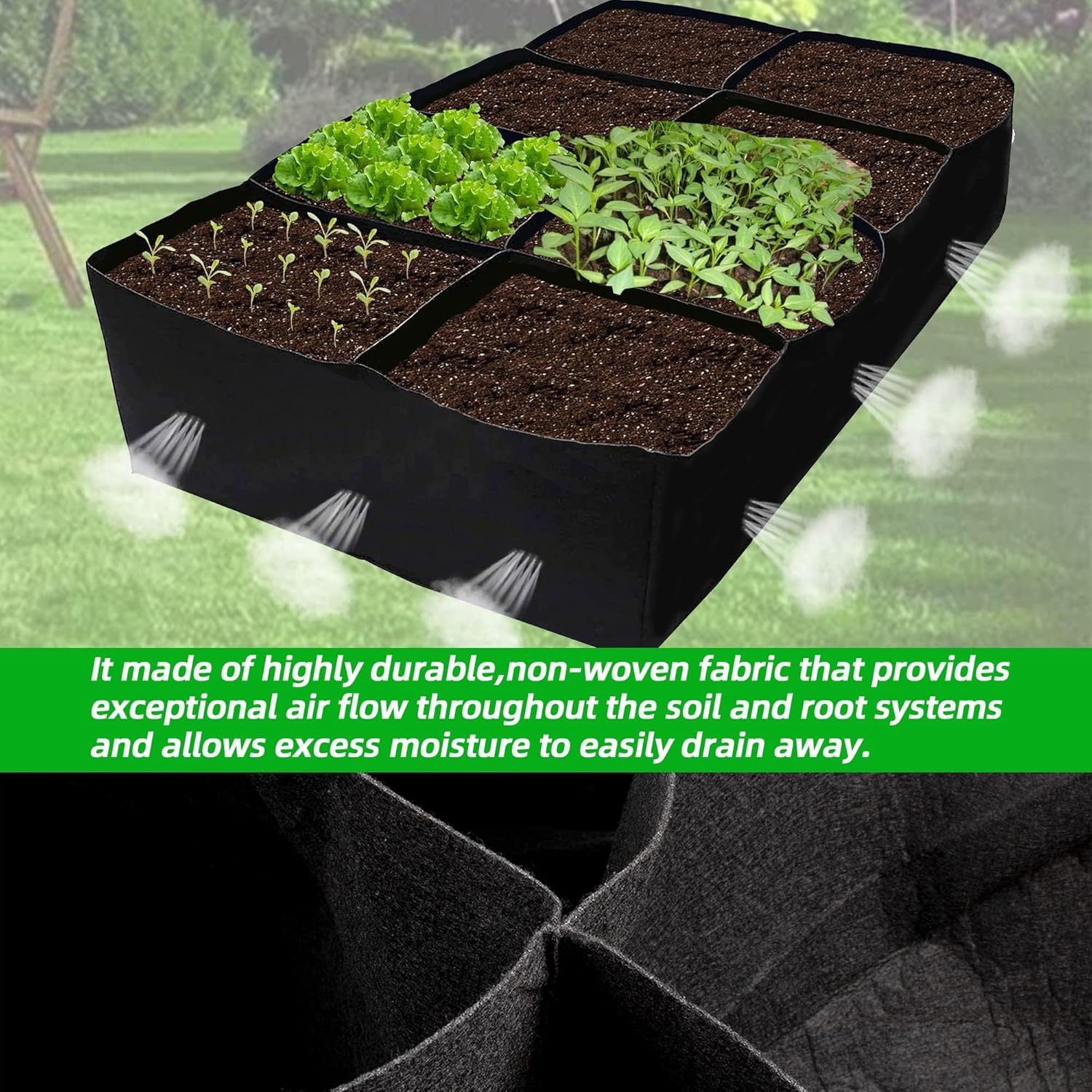 Fabric Raised Garden Bed, 2Pac - Grow Bags のレビューと価格