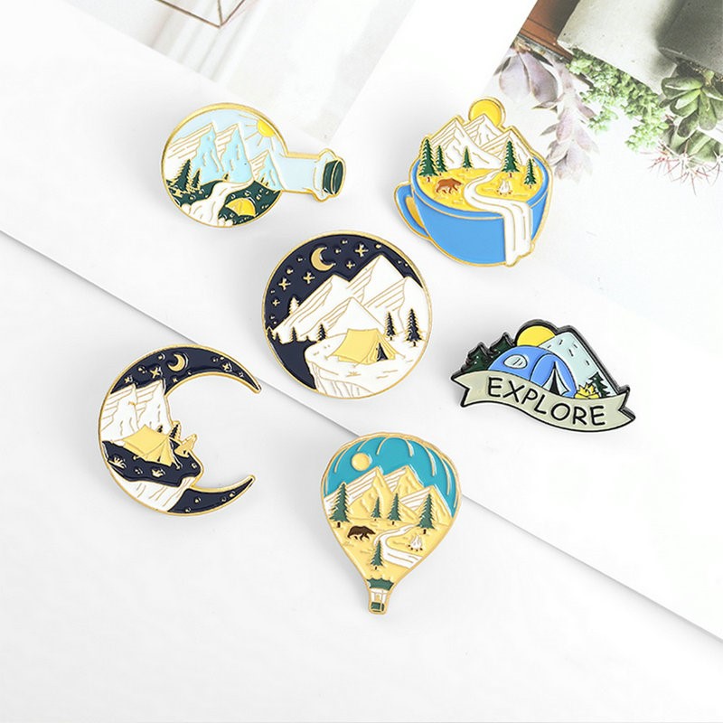 Camping Adventure Enamel Pins  - Outdoor Planting Bag のレビューと価格