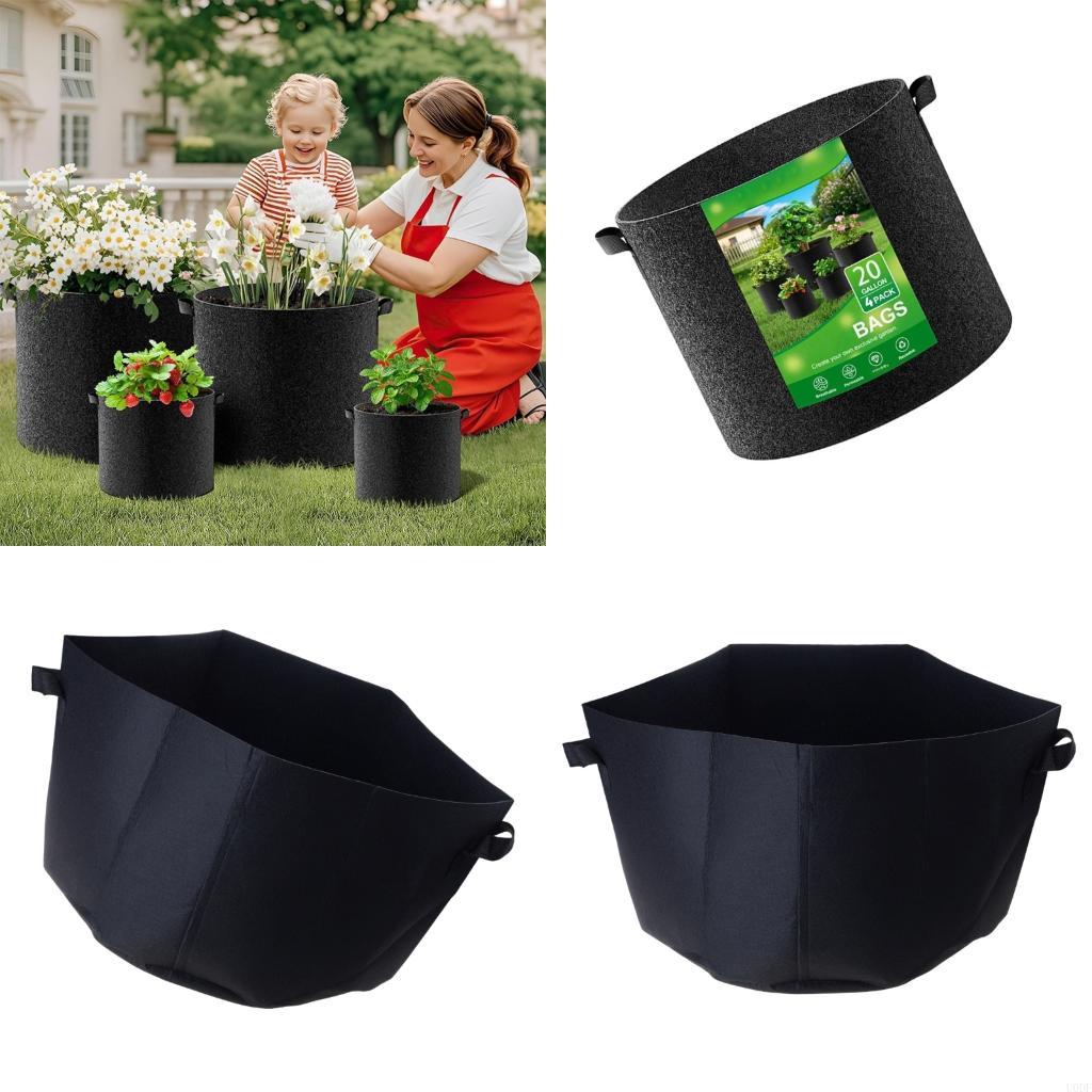   4x Reinforced Grow Pots Gard - Grow Bags のレビューと価格