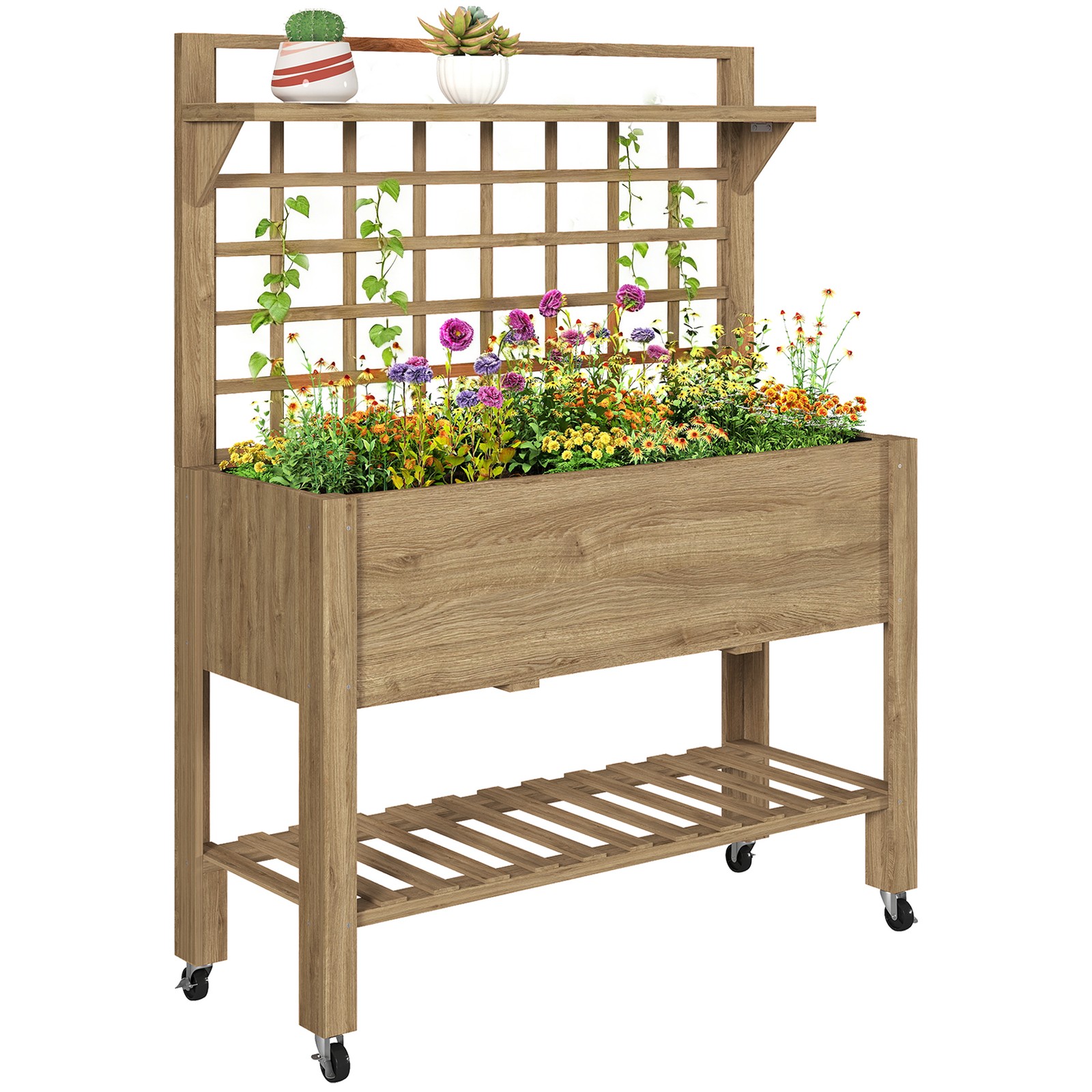Outdoor Wooden Elevated Growin - Grow Bags のレビューと価格