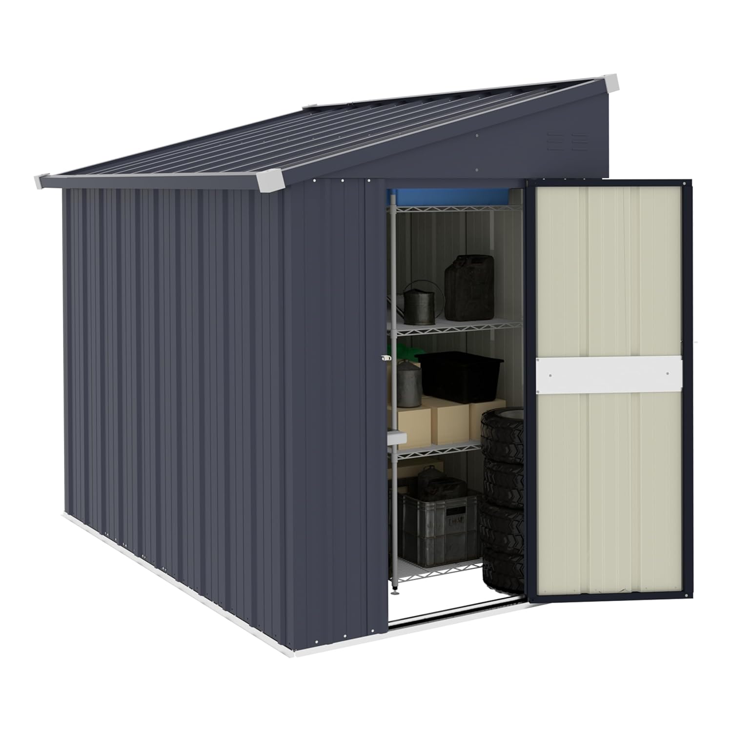 4x6FT Metal Outdoor Storage Sh - Gardening Tool のレビューと価格