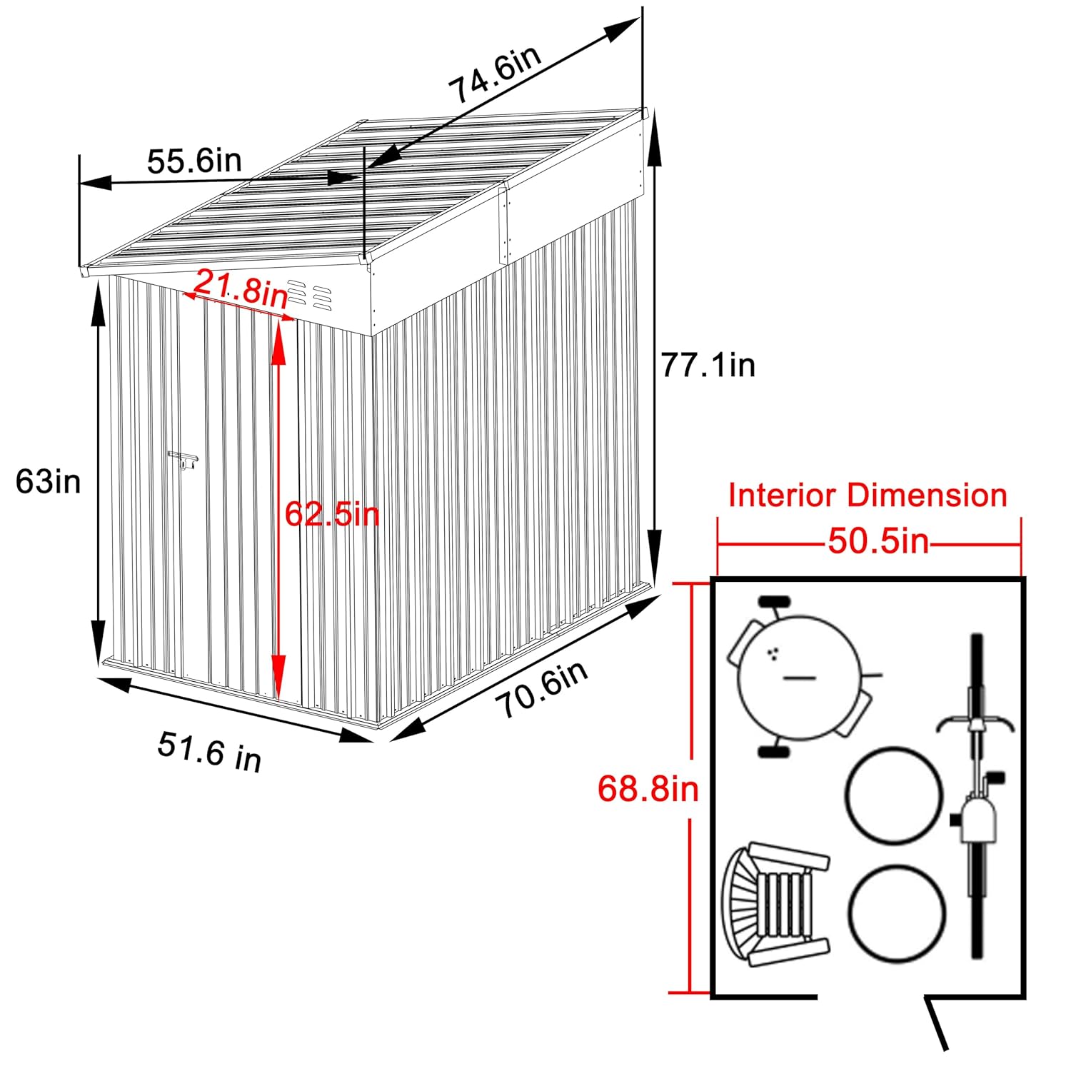 4x6FT Metal Outdoor Storage Sh - Gardening Tool のレビューと価格