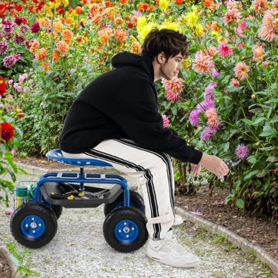 Garden Seat with Wheels: Steel - Gardening Tools And Uses のレビューと価格