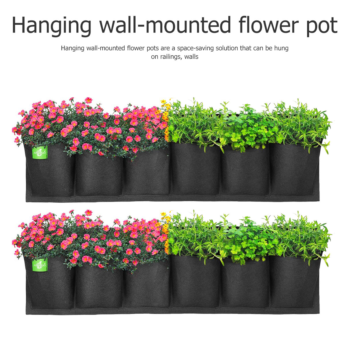 6 Pockets Wall Hanging Plant B - Grow Bags のレビューと価格