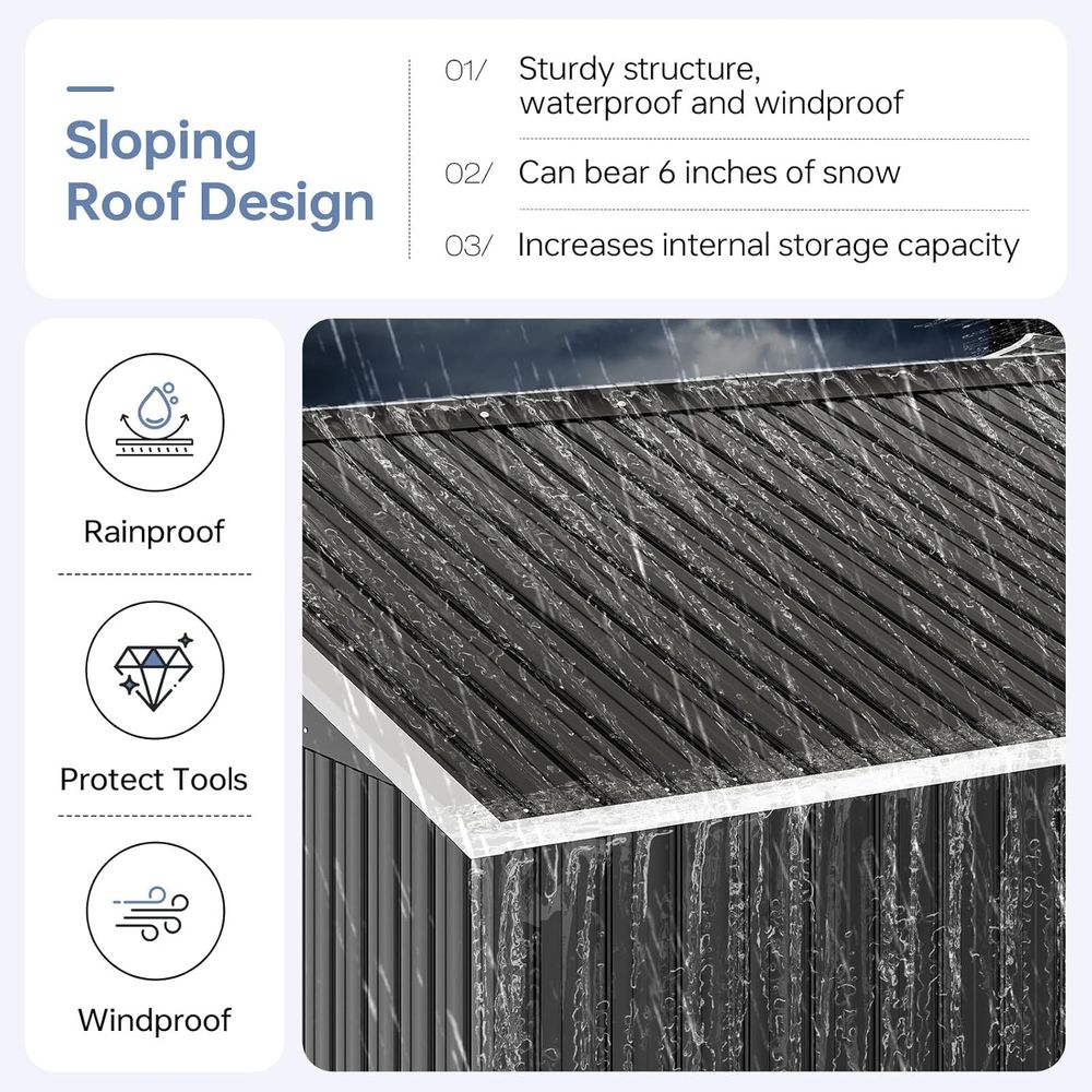 6x4 Outdoor Storage Shed, Meta - Gardening Tool のレビューと価格