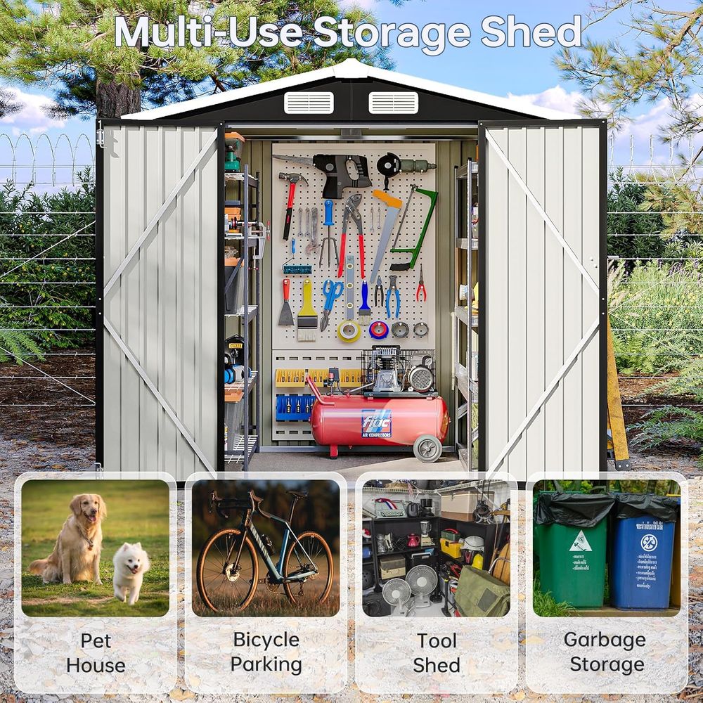 6x4 Outdoor Storage Shed, Meta - Gardening Tool のレビューと価格