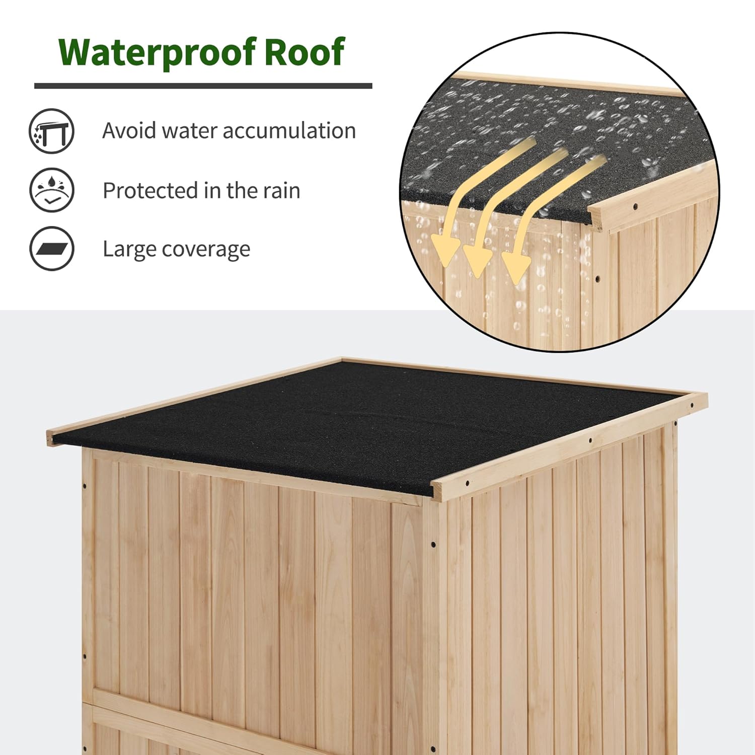30in Deep Wood Outdoor Storage - Gardening Tool のレビューと価格