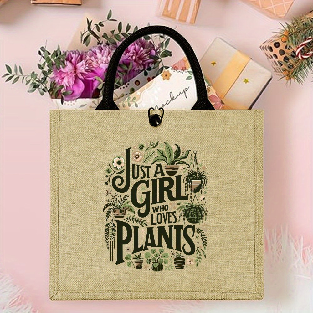 Jute Tote Bag for Plant Lovers - Outdoor Planting Bag のレビューと価格