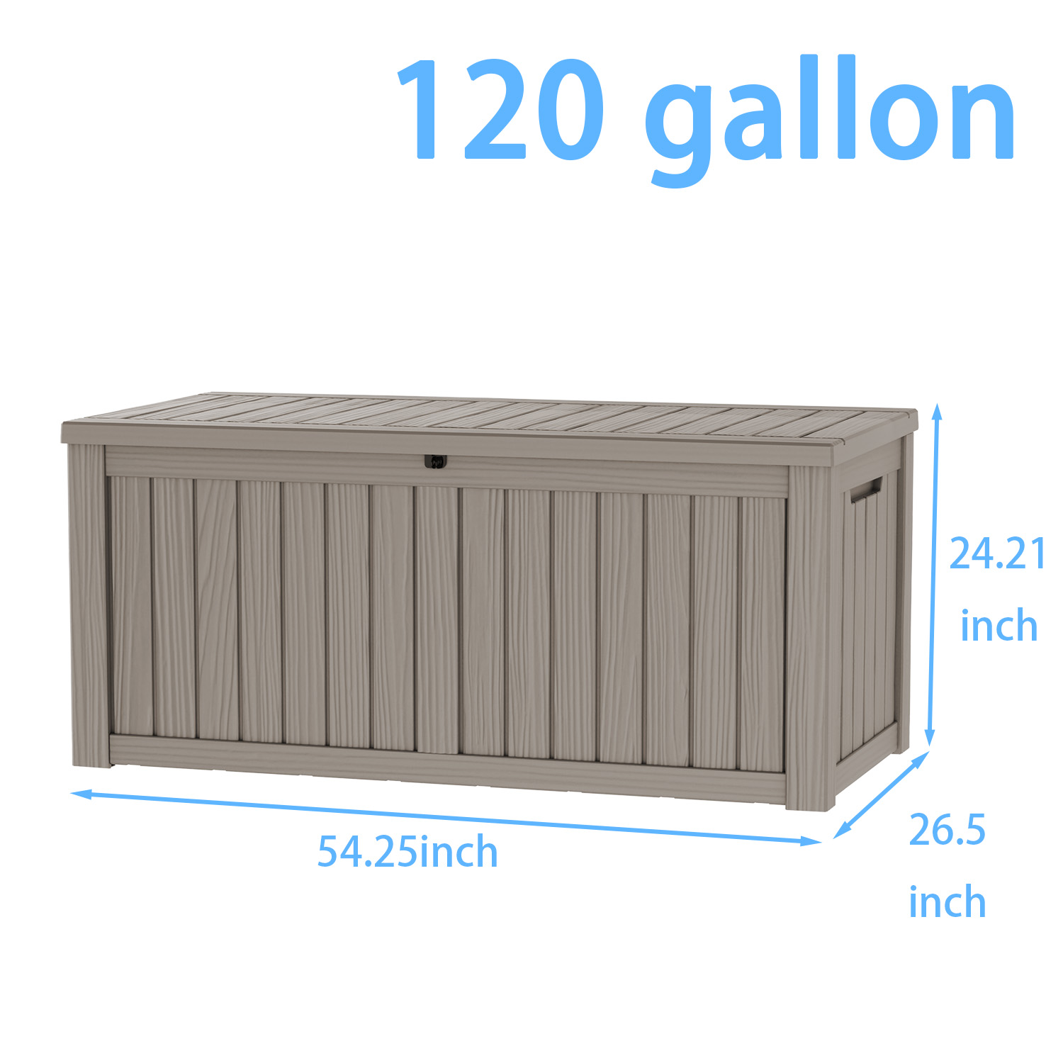 120 Gallon Outdoor Deck Box, L - Gardening Tools Organizer のレビューと価格