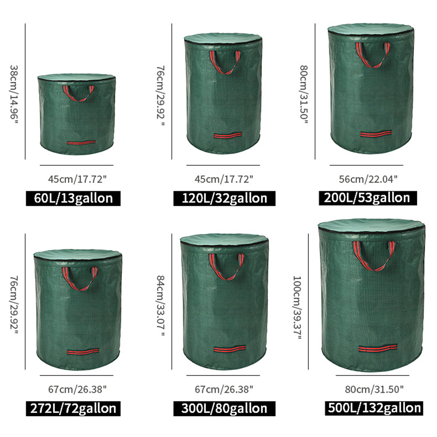 60-500L PP Garden Yard Waste B - Outdoor Planting Bag のレビューと価格
