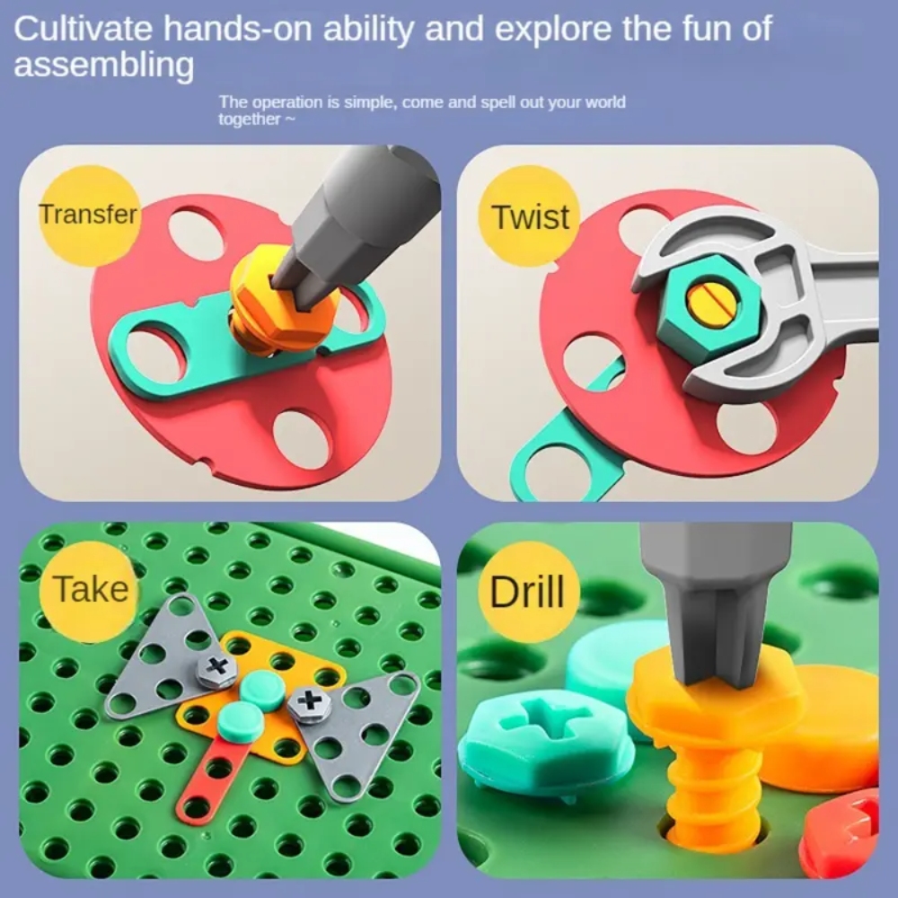 450Pcs Kids STEM Drill Set Cre - Gardening Tools Kids Set のレビューと価格