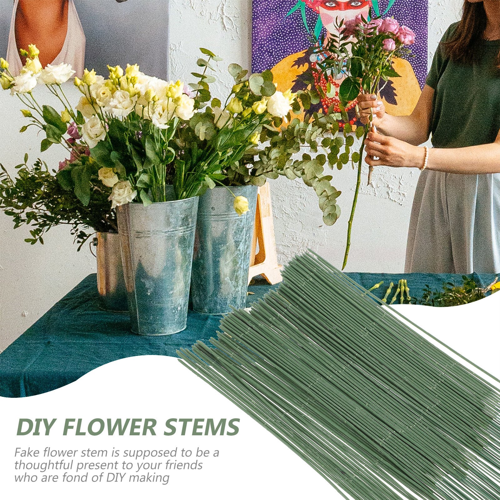 100Pcs Artificial Flower Stems - Gardening Tools For Home のレビューと価格