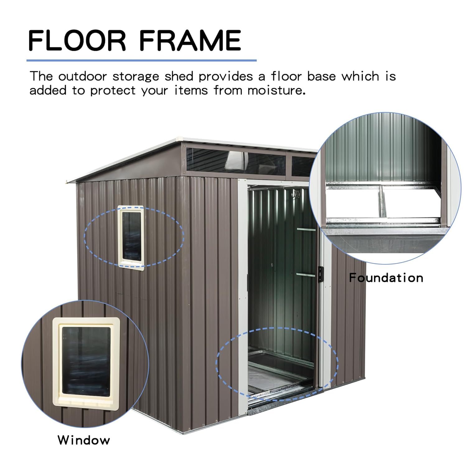 6X5 FT Outdoor Storage Shed, W - Gardening Tool のレビューと価格
