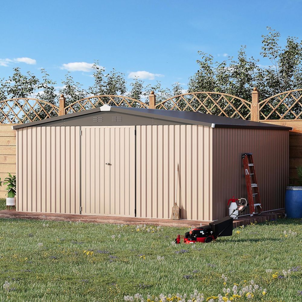 14' x 12' Outdoor Metal Storag - Gardening Tool のレビューと価格