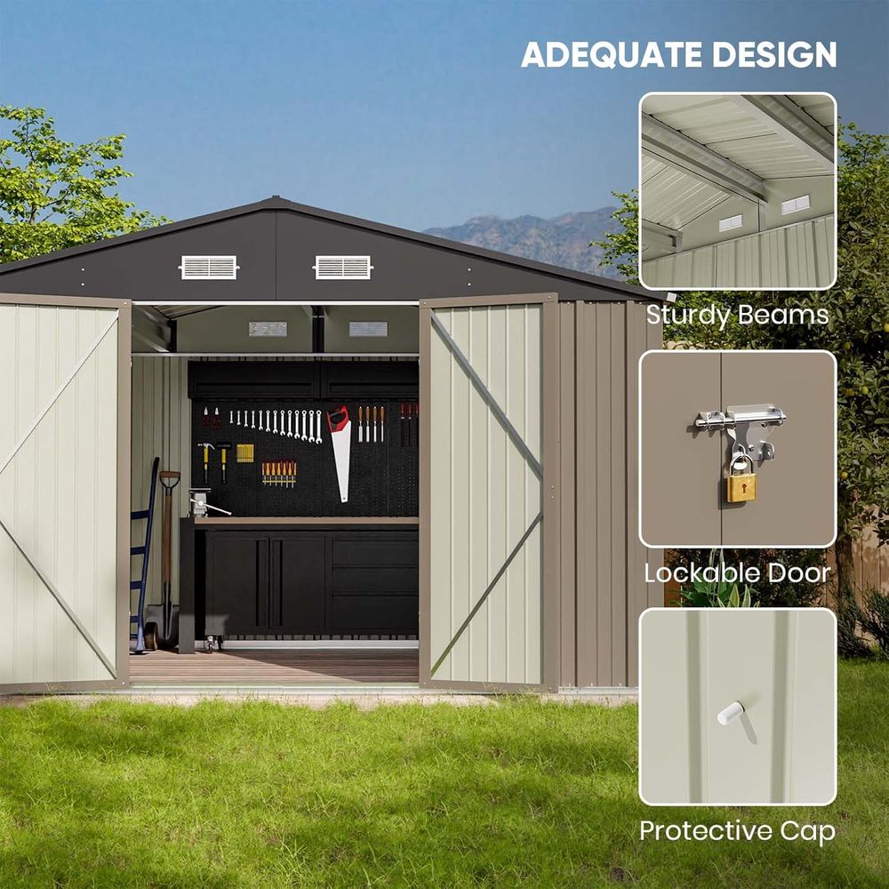 10x8ft Outdoor Storage Shed -  - Gardening Tool のレビューと価格