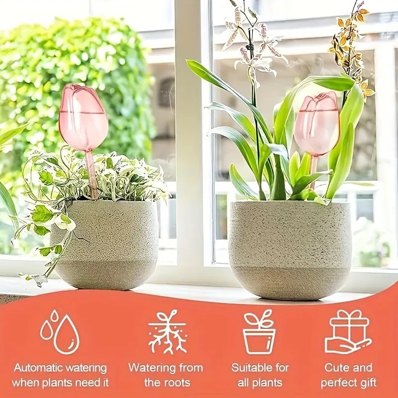 1/8pcs Premium Pink Self Water - Gardening Tools For Home のレビューと価格