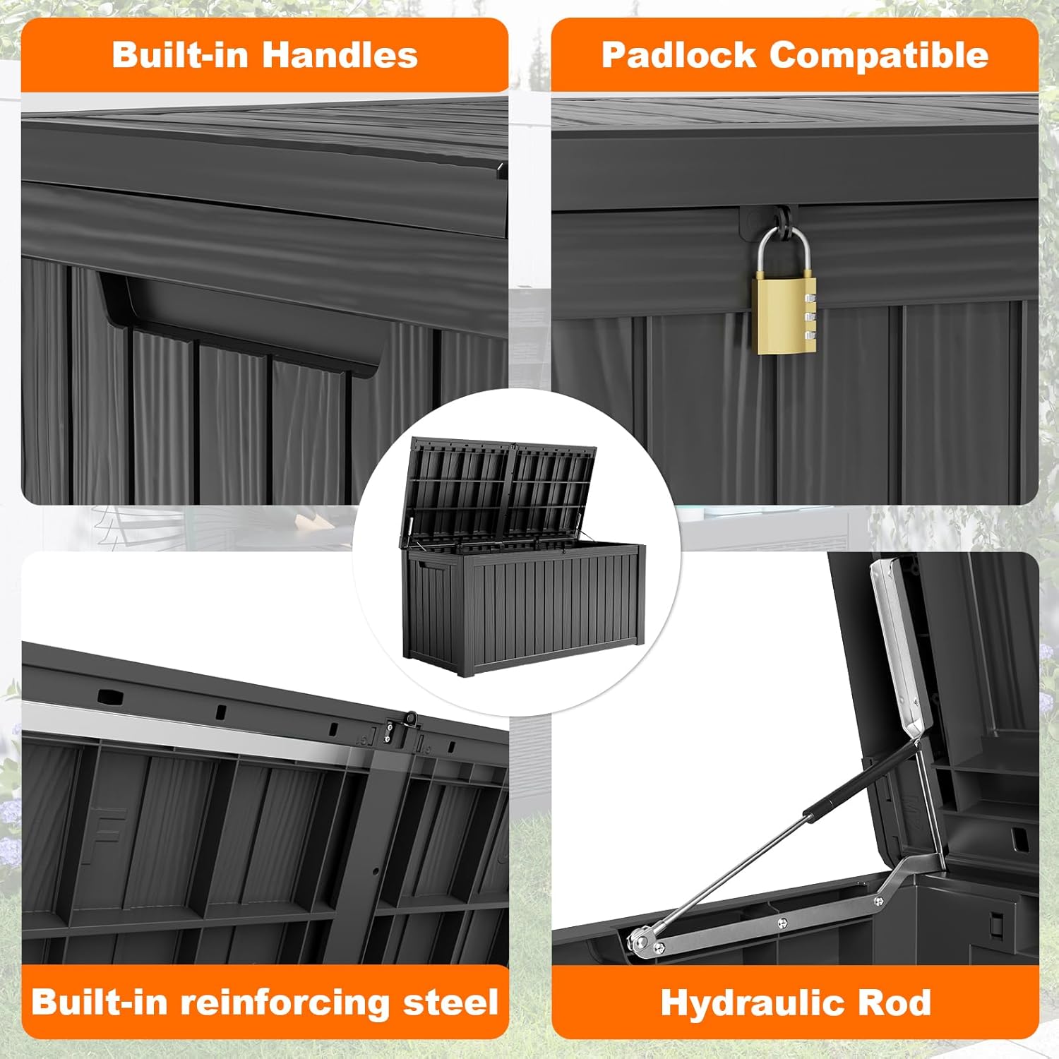 180Gal Lockable Resin Deck Box - Gardening Tool のレビューと価格