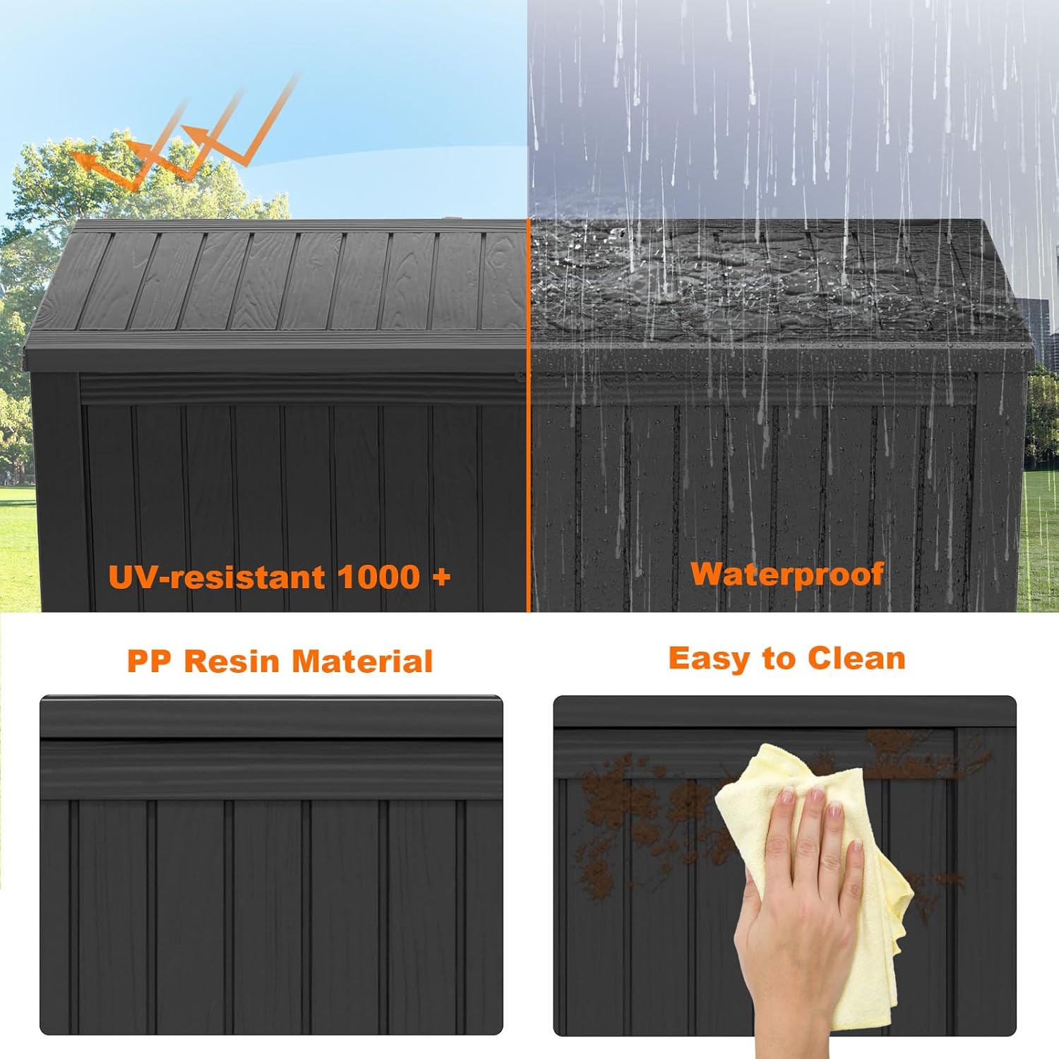 180Gal Lockable Resin Deck Box - Gardening Tool のレビューと価格