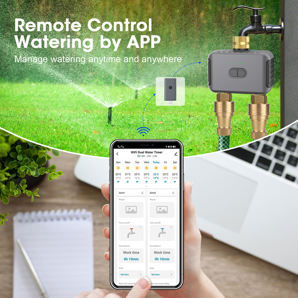 Tuya 2 Zone Watering Timer Gar - Gardening Tools For Home のレビューと価格