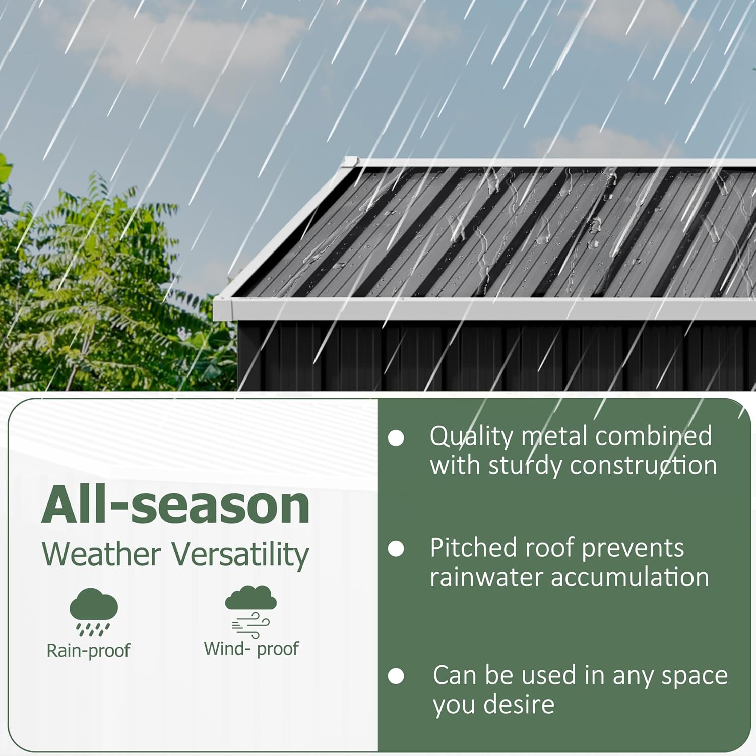 8x8 FT Outdoor Storage Shed, U - Gardening Tool のレビューと価格